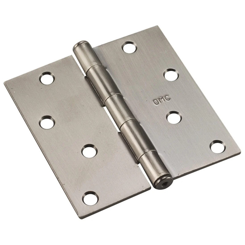 Full Mortise Butt Hinge - Size:4" - Finish:Antique Nickel - Corner Type:Square Corner